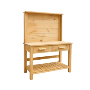 Estación de Trabajo de Pallets con Panel y Cajones – Diseño Sustentable