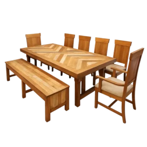 Comedor de Pallets de Madera – Mesa + Bancos + Sillas Sustentables
