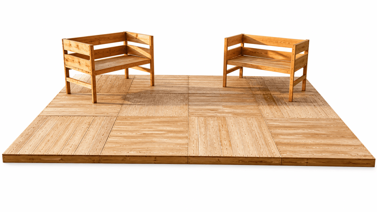 Piso exterior modular de madera reciclada – Terra Hogar