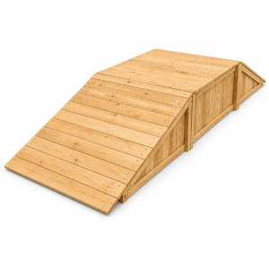 Rampa de bicicleta o patines de madera de Palets  - Terra educación