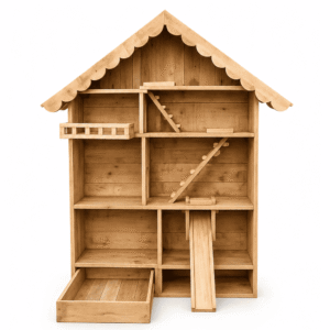 Casa de muñecas de madera reciclada – Terra Infantil