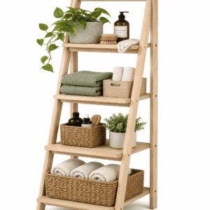 Organizador tipo escalera de madera de palets – Terra Hogar